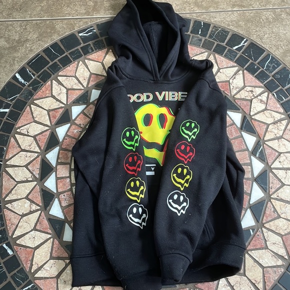 Brooklyn Cloth Black Good Vibes Hoodie: youth medium - Picture 2 of 4